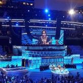 Lenny Kravitz doing his thing on the DNC stage
